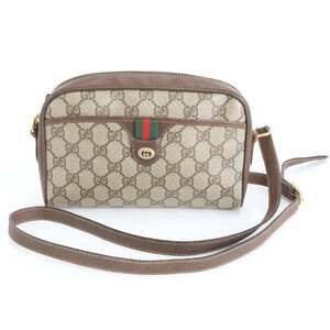 Gucci Old GG Supreme Sherry Line Crossbody Leather Shoulder Bag for Women